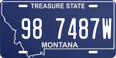 MT license plate 987487W