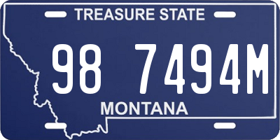 MT license plate 987494M