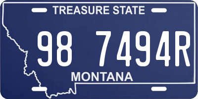 MT license plate 987494R