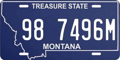 MT license plate 987496M