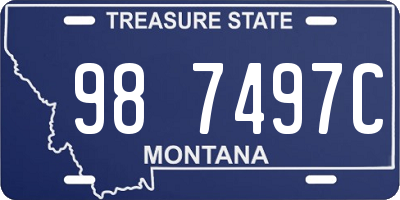 MT license plate 987497C