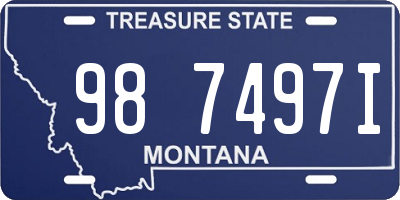 MT license plate 987497I