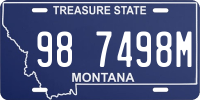 MT license plate 987498M