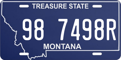 MT license plate 987498R