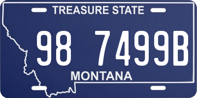 MT license plate 987499B