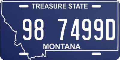 MT license plate 987499D