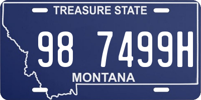 MT license plate 987499H