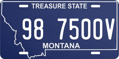 MT license plate 987500V