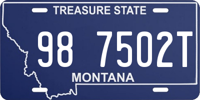 MT license plate 987502T