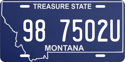 MT license plate 987502U