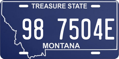 MT license plate 987504E