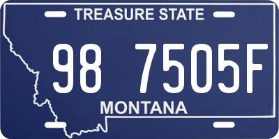 MT license plate 987505F