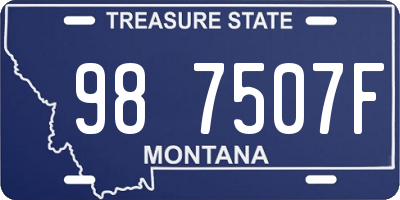 MT license plate 987507F