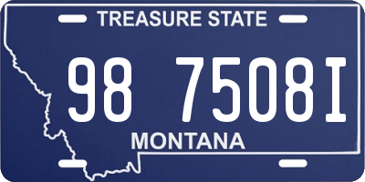 MT license plate 987508I