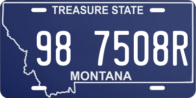 MT license plate 987508R