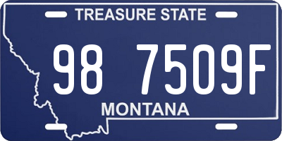 MT license plate 987509F