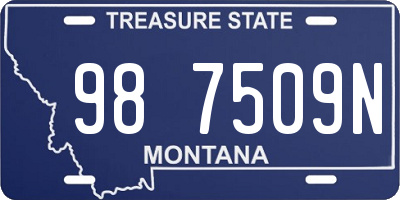 MT license plate 987509N