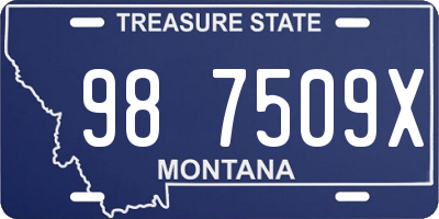 MT license plate 987509X