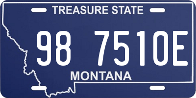 MT license plate 987510E