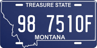 MT license plate 987510F