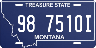 MT license plate 987510I