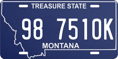 MT license plate 987510K