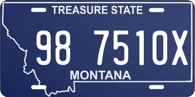 MT license plate 987510X