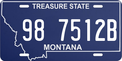 MT license plate 987512B