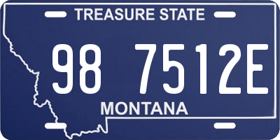 MT license plate 987512E