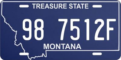 MT license plate 987512F