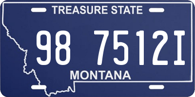 MT license plate 987512I