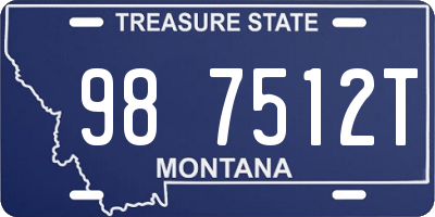 MT license plate 987512T