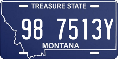 MT license plate 987513Y