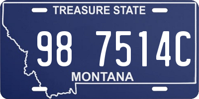 MT license plate 987514C