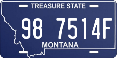 MT license plate 987514F