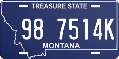 MT license plate 987514K