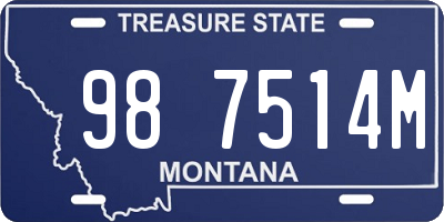 MT license plate 987514M