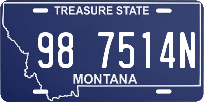 MT license plate 987514N