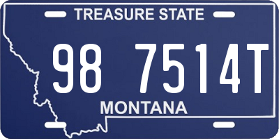 MT license plate 987514T