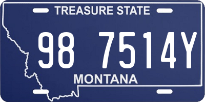 MT license plate 987514Y