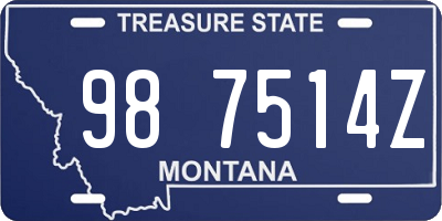 MT license plate 987514Z