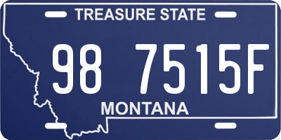 MT license plate 987515F