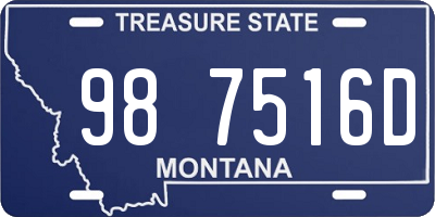 MT license plate 987516D