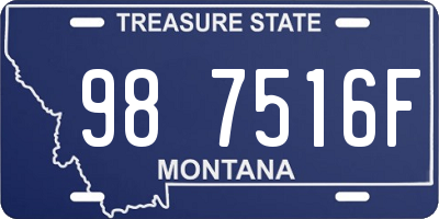 MT license plate 987516F