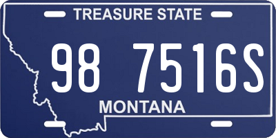MT license plate 987516S