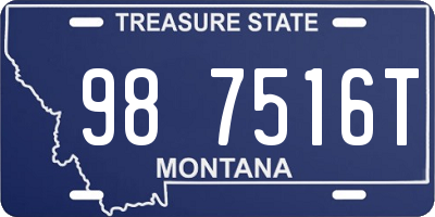 MT license plate 987516T