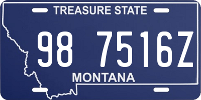 MT license plate 987516Z