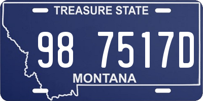 MT license plate 987517D