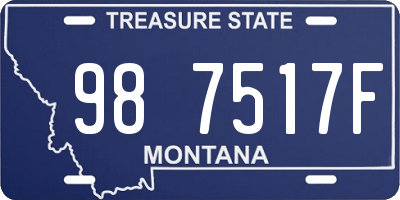 MT license plate 987517F