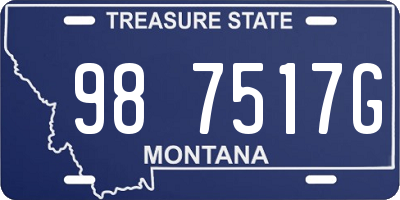 MT license plate 987517G